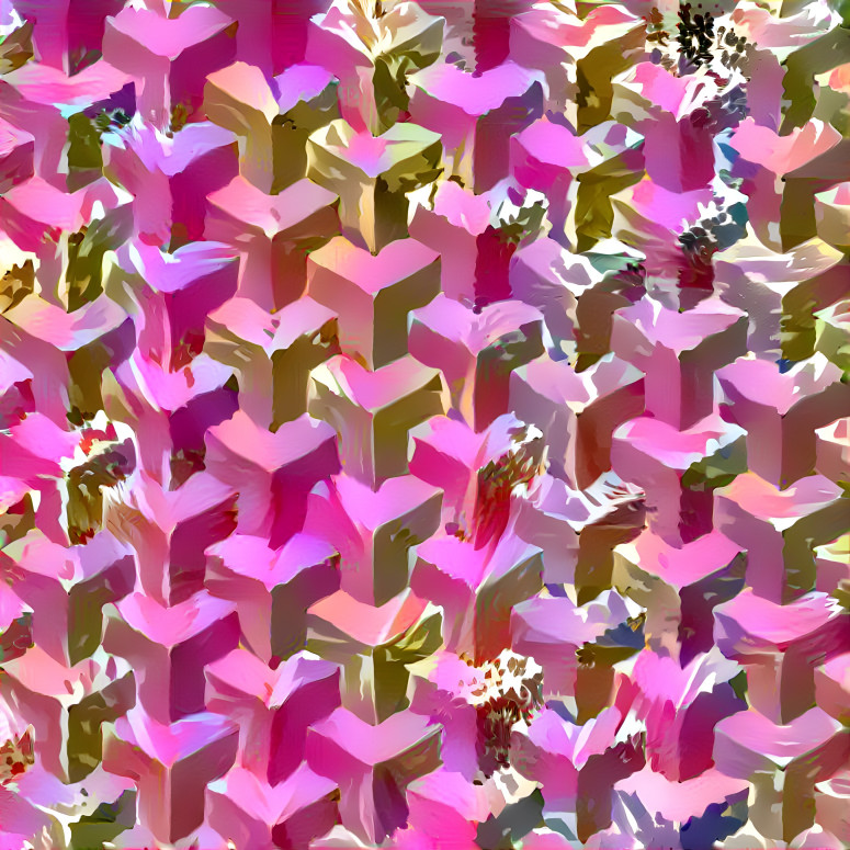 3D Cube Pink Nougat
