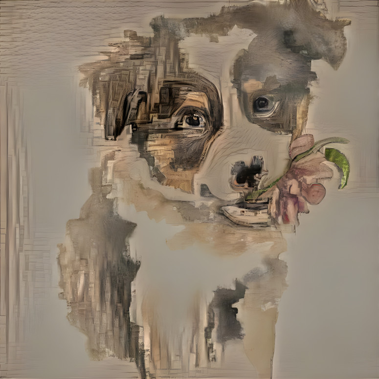 Border Collie Puppy Flower Power