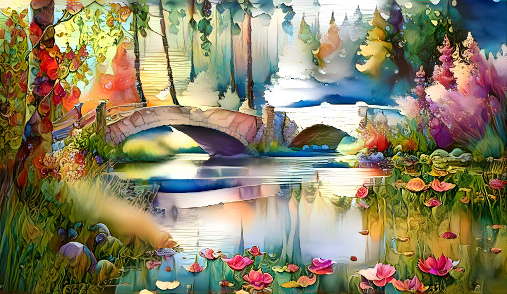 Landscape Phantasie watercolor 
