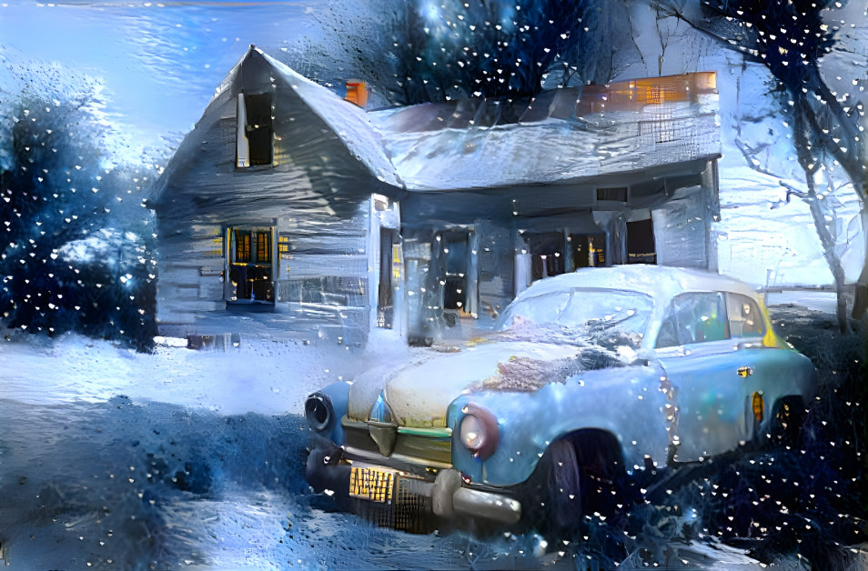 Haus alt     Borgward Oldsmobil   Winter
