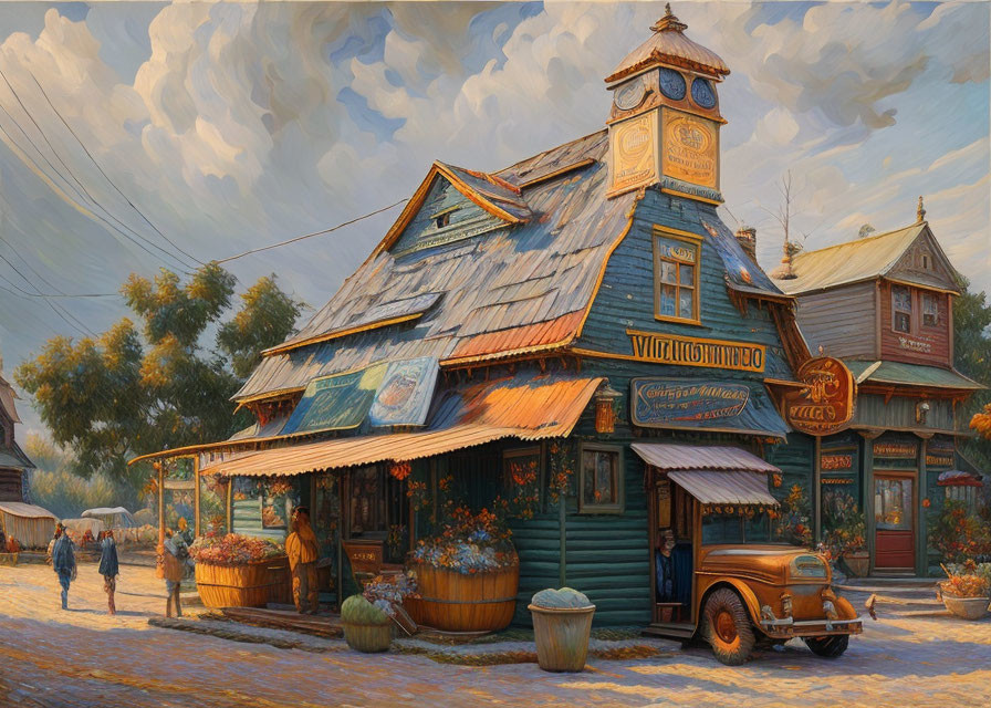 General store, oil on canvas