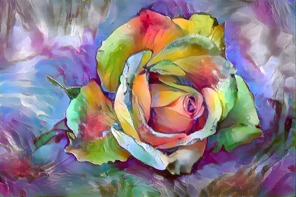 Rose bunt abstrakt