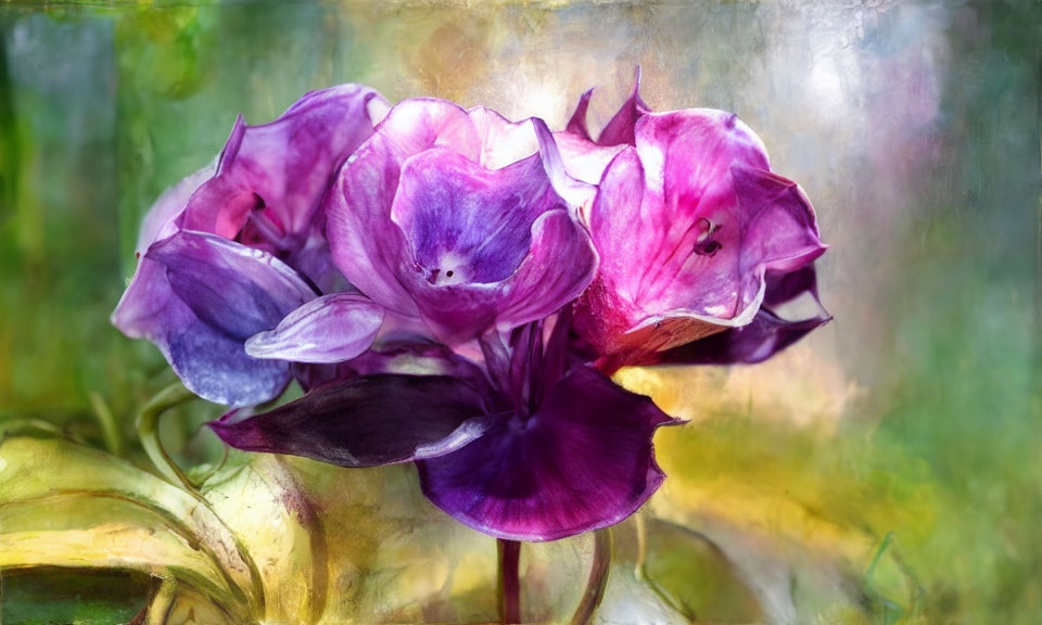 Vibrant Purple Flowers with Soft-focus Background