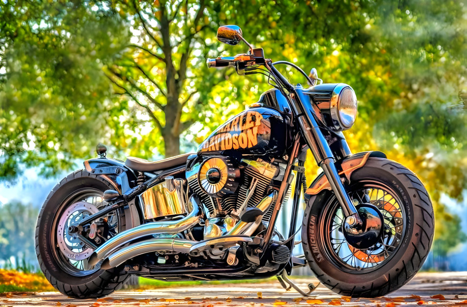 Motorrad Harley Davidson   altes Baujahr