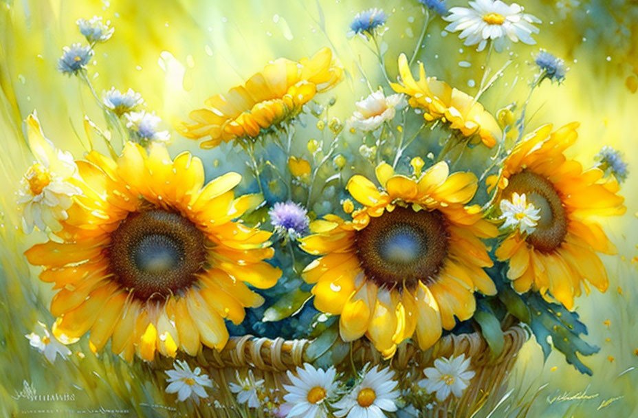 A basket full of wonderful summer daisies