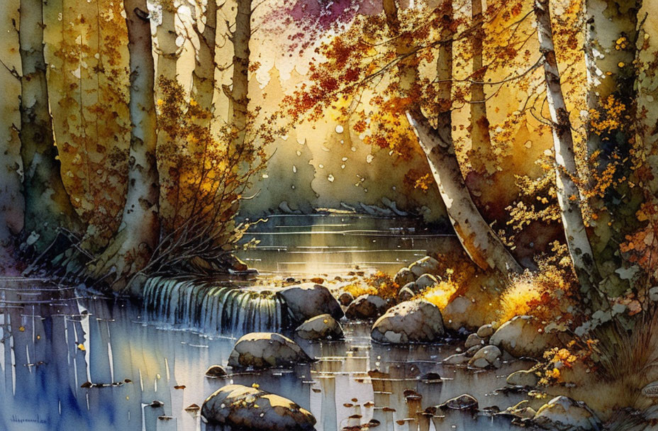 golden autumn dream, wonderful forest