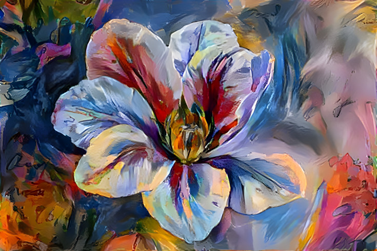 Blume Blüte Clematis abstrakt