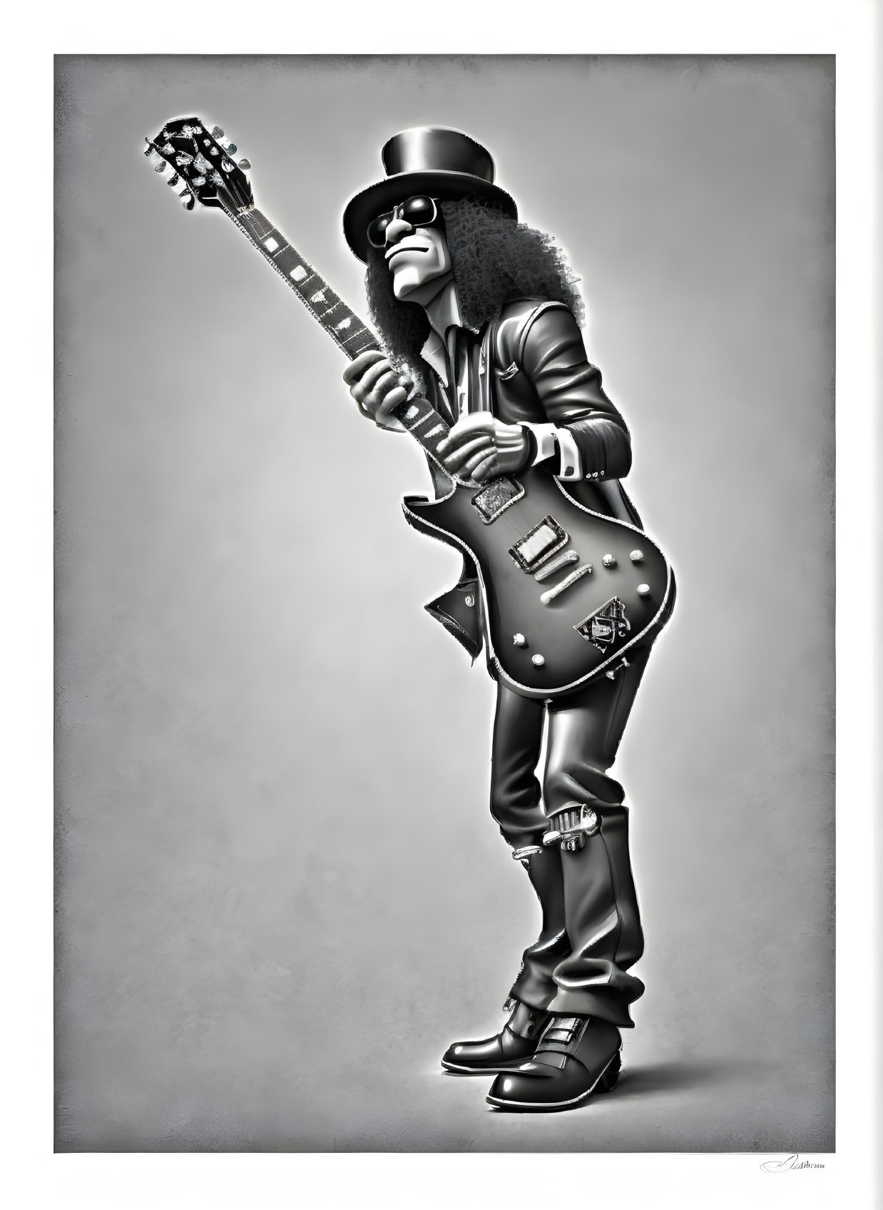 Slash guitarist , a funny caricature