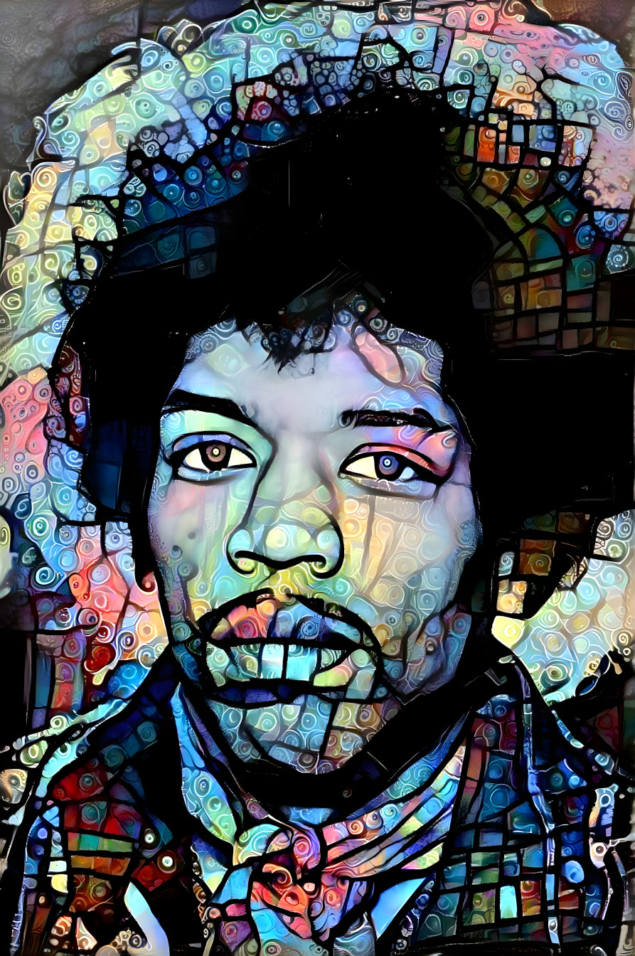 Jimi in Stained Glass