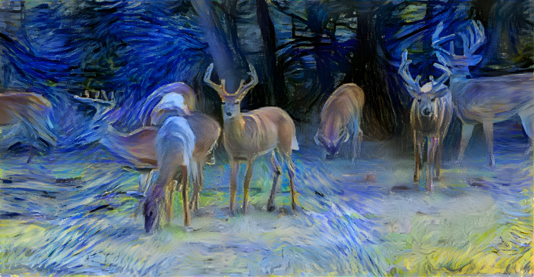 The DEER EAT ON A peaceful DAY