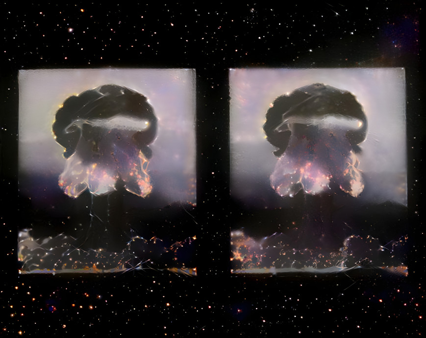 Stereoscopic Atom Bomb as seen by James Webb