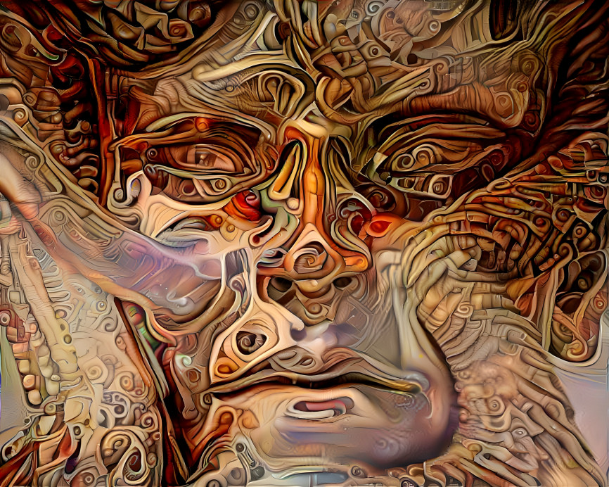 Face Made of Pieces of Flesh