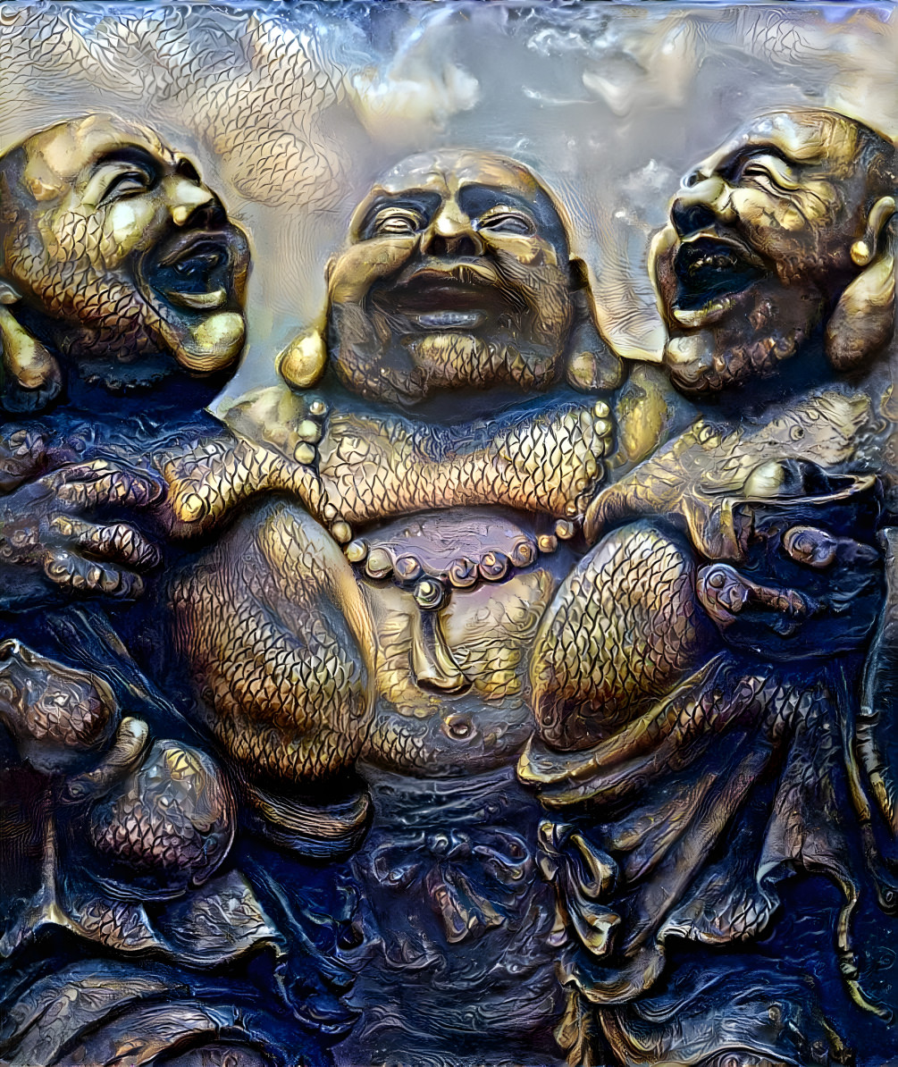3 laughing Buddhas