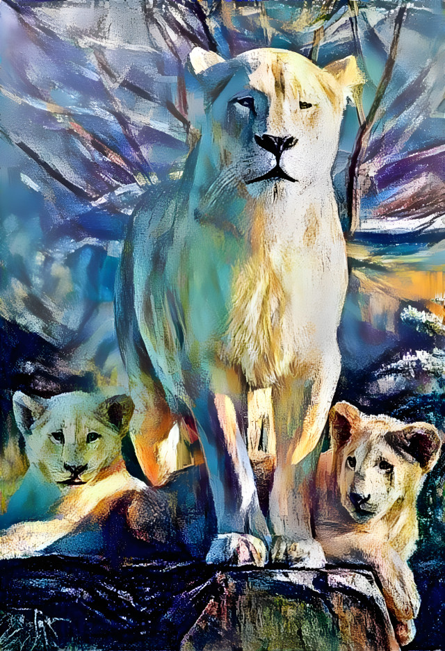 Lion and family 