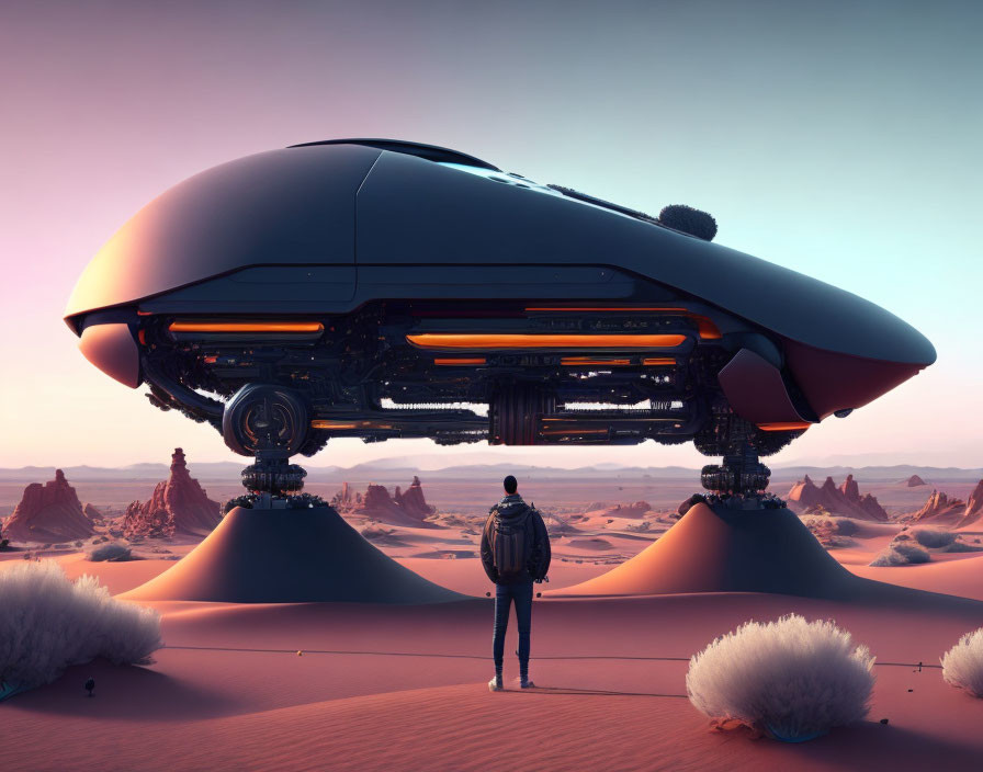 Space Ship in the Desert
