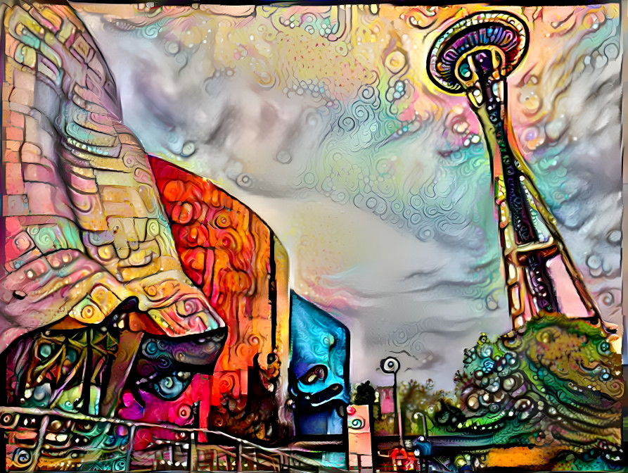 Space Needle and Museum of Pop Culture