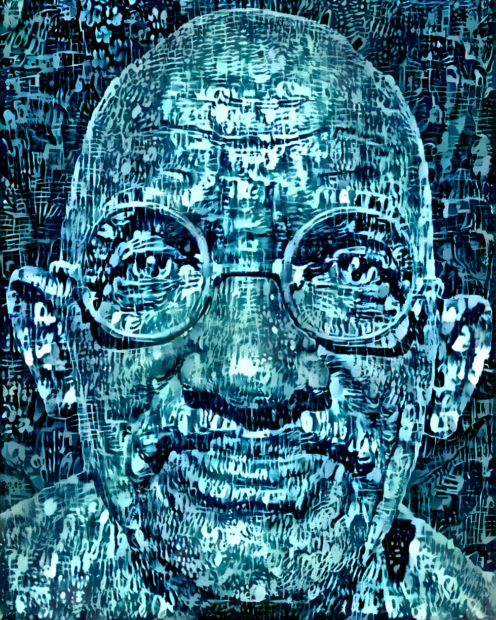 Gandhi in Blue