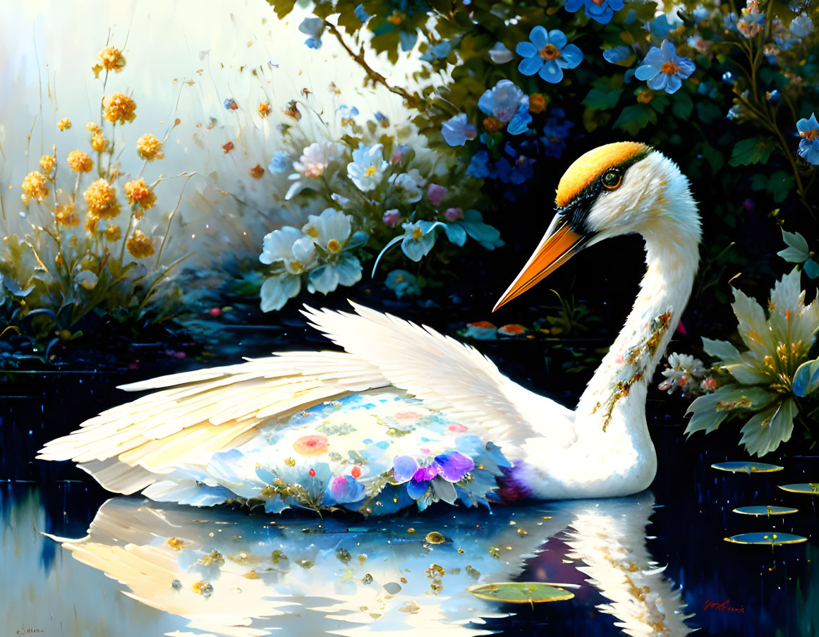 Floral Swan Dream