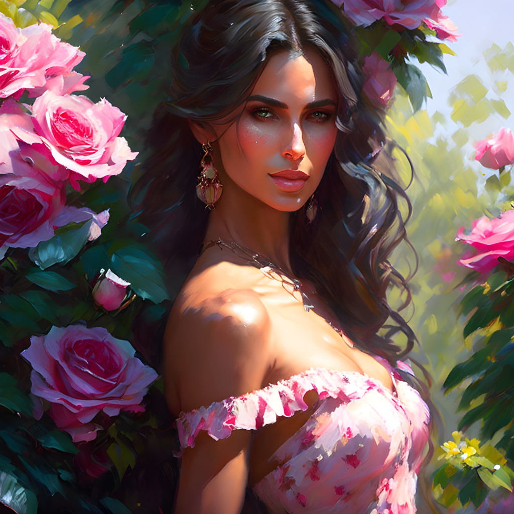 She Waits in The Rose Garden
