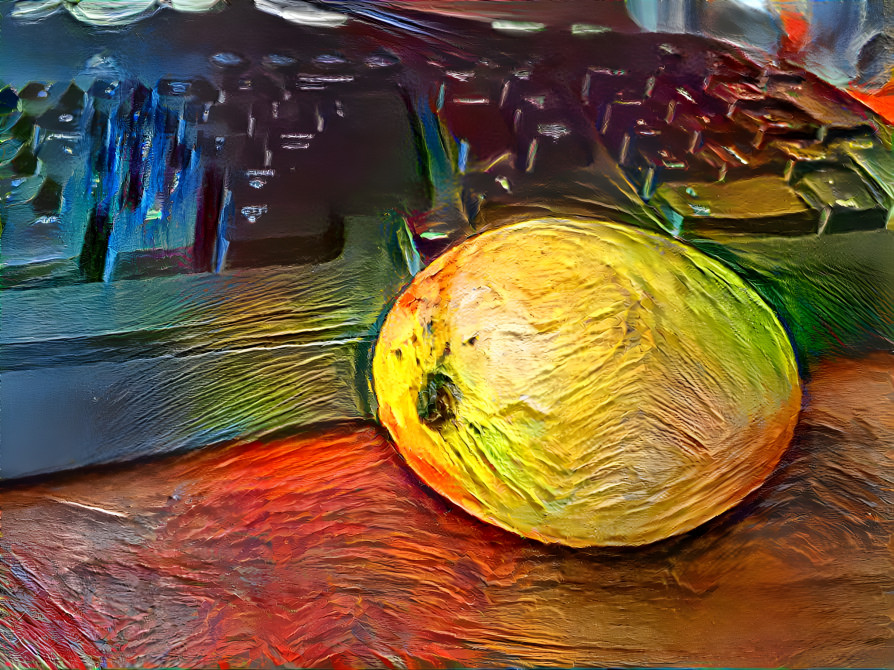 Mango and keyboard