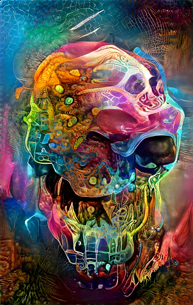 colored skull