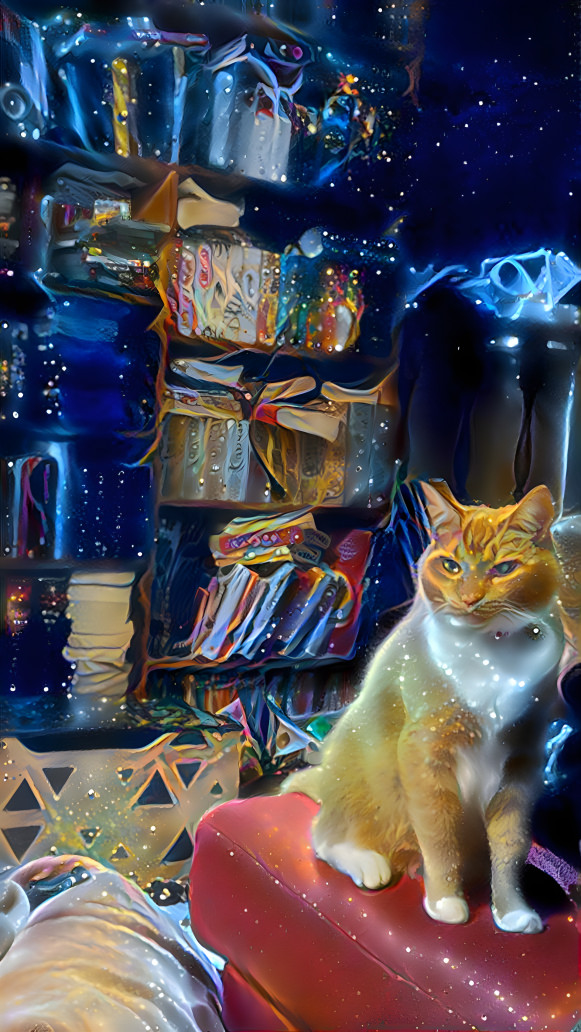 Space library cat