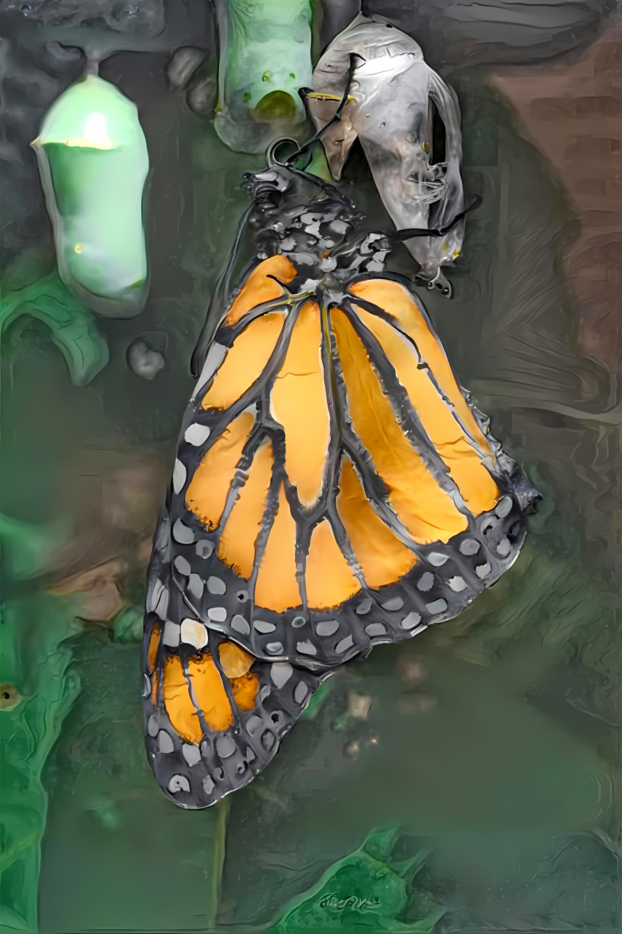 become monarch, out of chrysalis