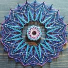 Colorful Floral Mandala Artwork with Mosaic Texture