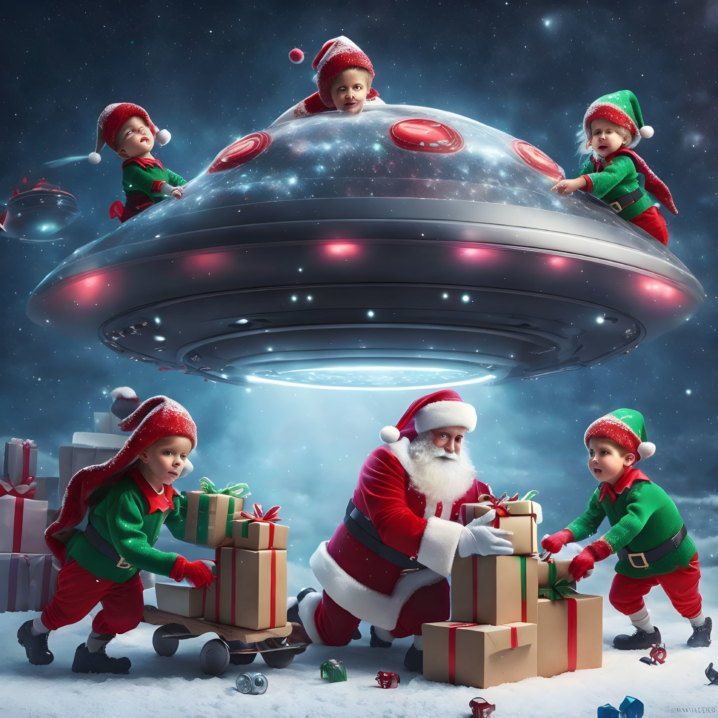Santa's reversed engineered UFO