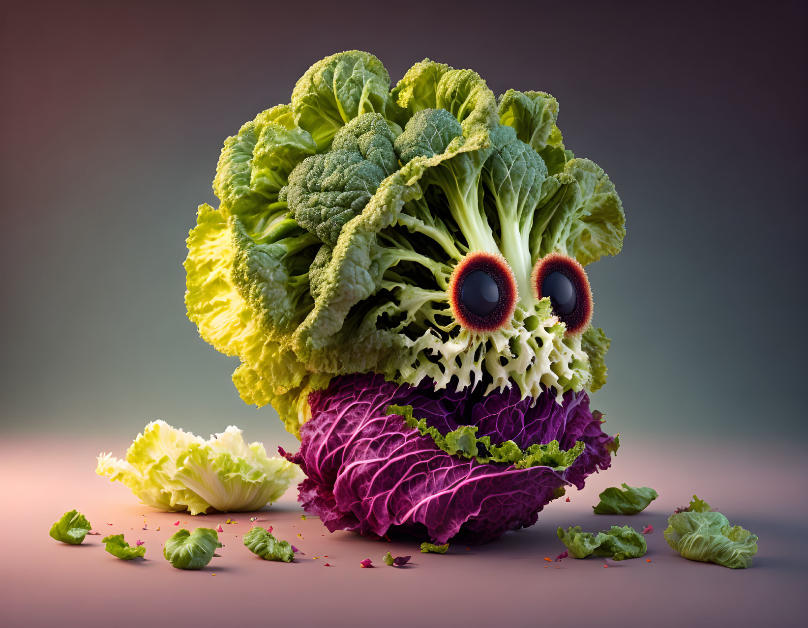a rabid head of lettuce