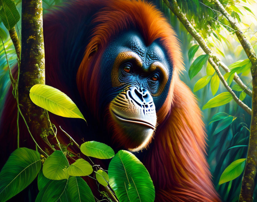 orangutan in the jungle
