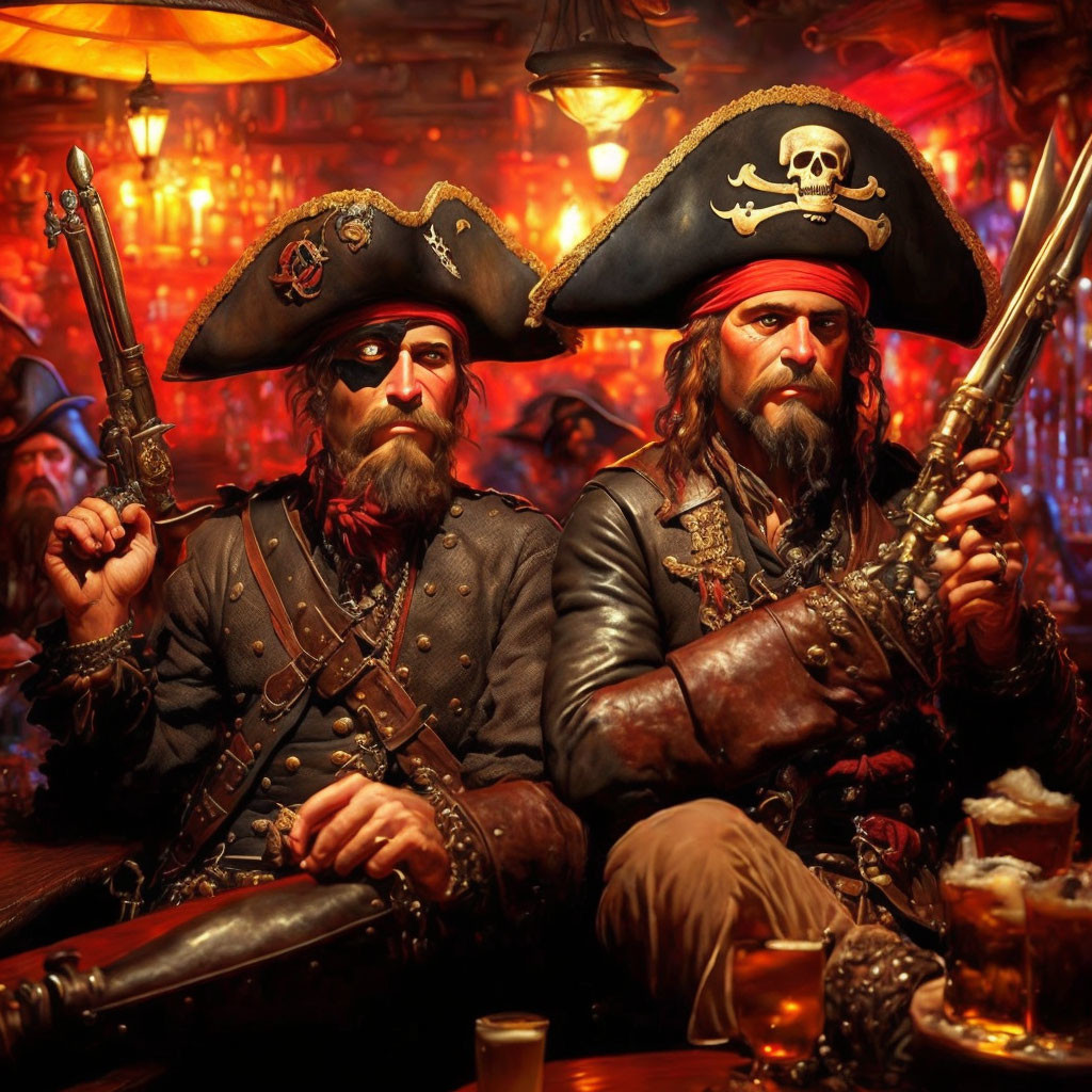 pirate fiends at a pub