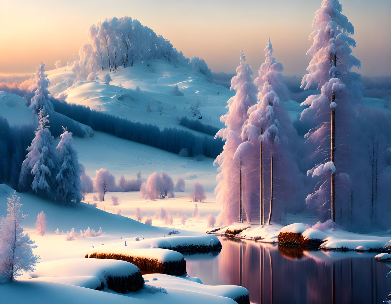 wonderful winter scene