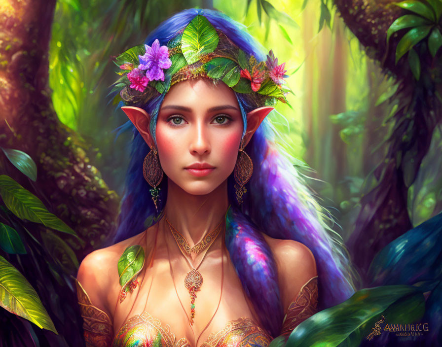 elven forest scene - 1a