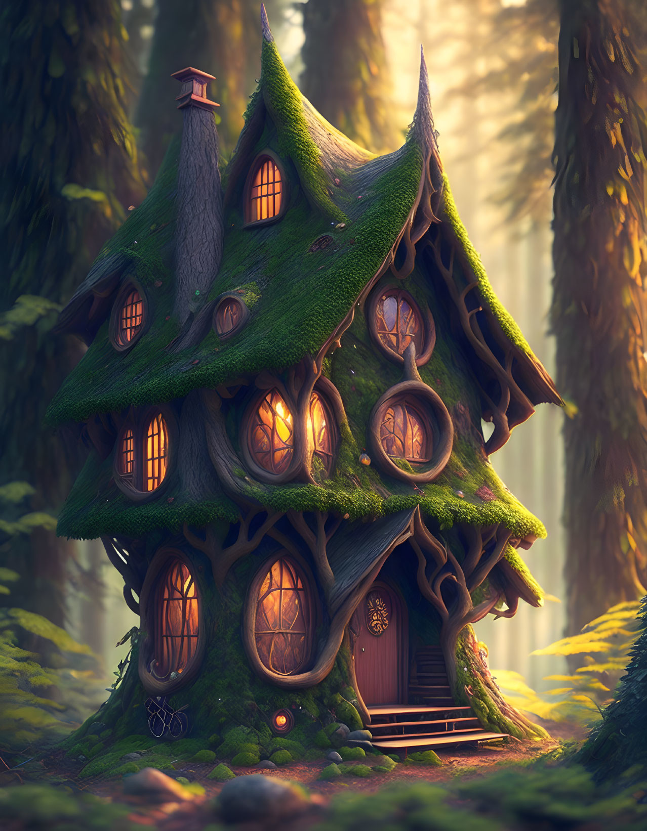 elven house in the woods