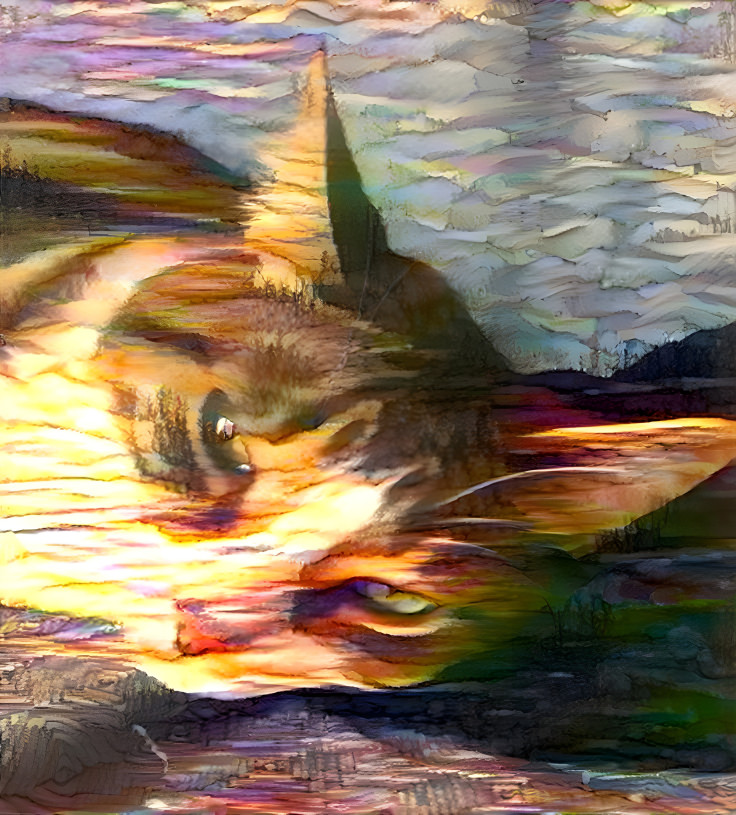 cat at the oil