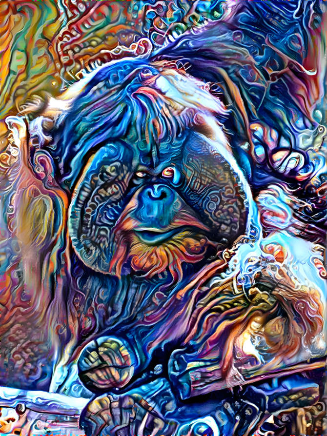 Psychadelic orangutan