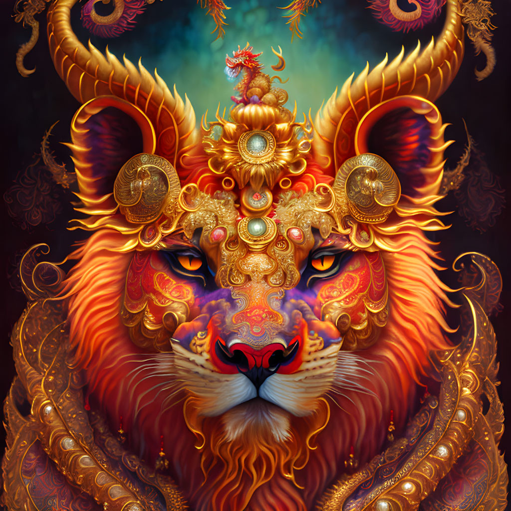 Red Lion Dragon King