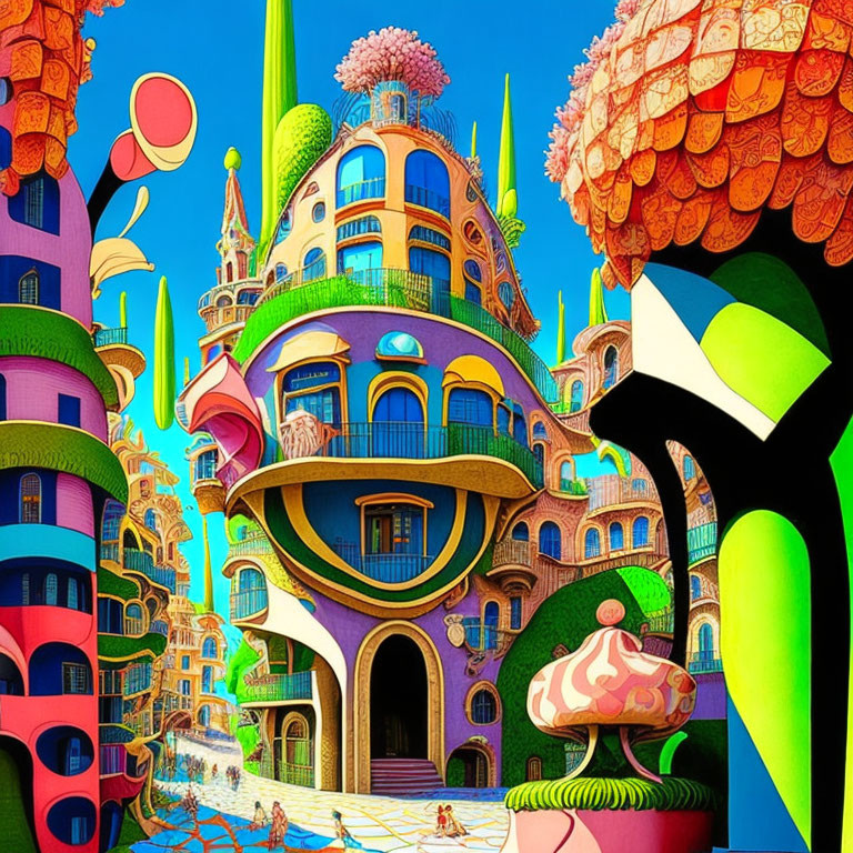 Colorful Surreal Artwork: Whimsical Buildings & Fantastical Architecture