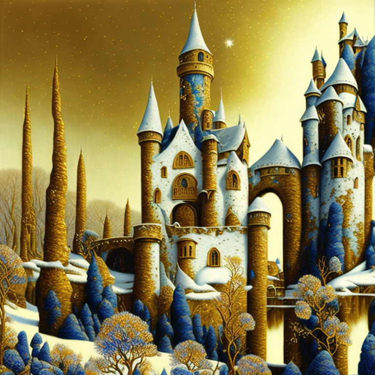 Gold castle in winter!