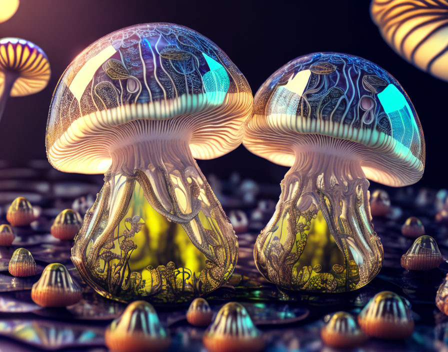 Glass mushrooms!