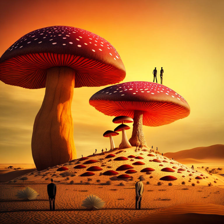 Mushrooms at sunrise!