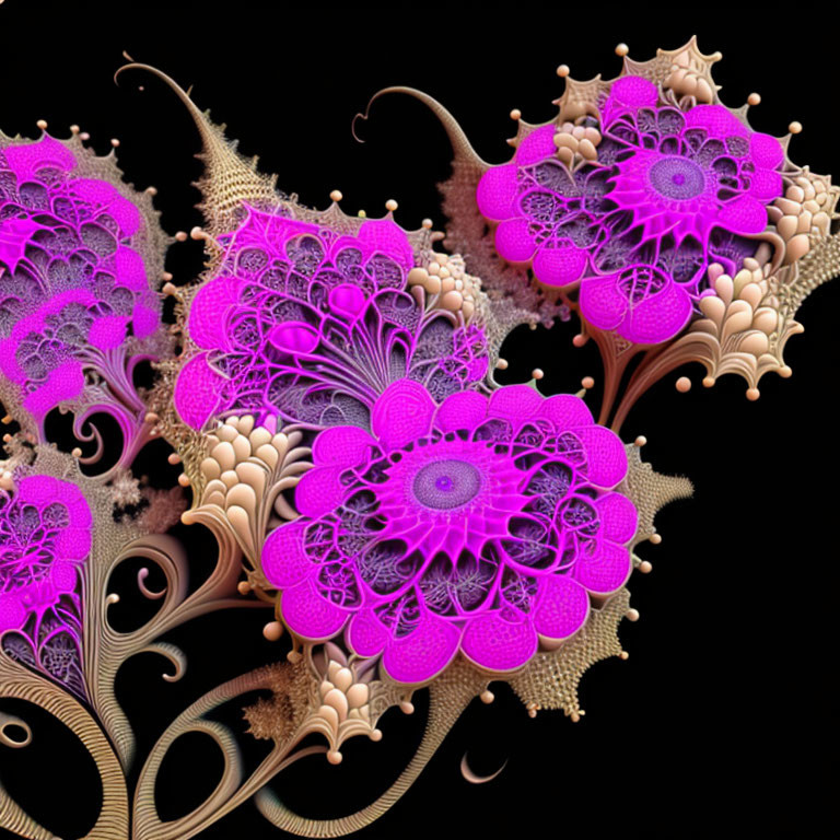 Purple floral fractal.