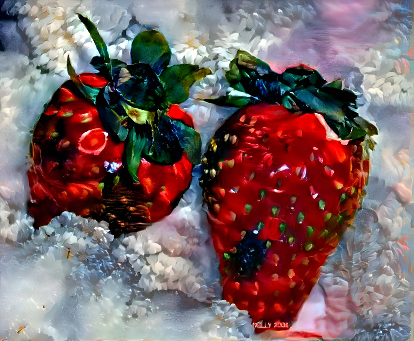 Strawberries on snow!