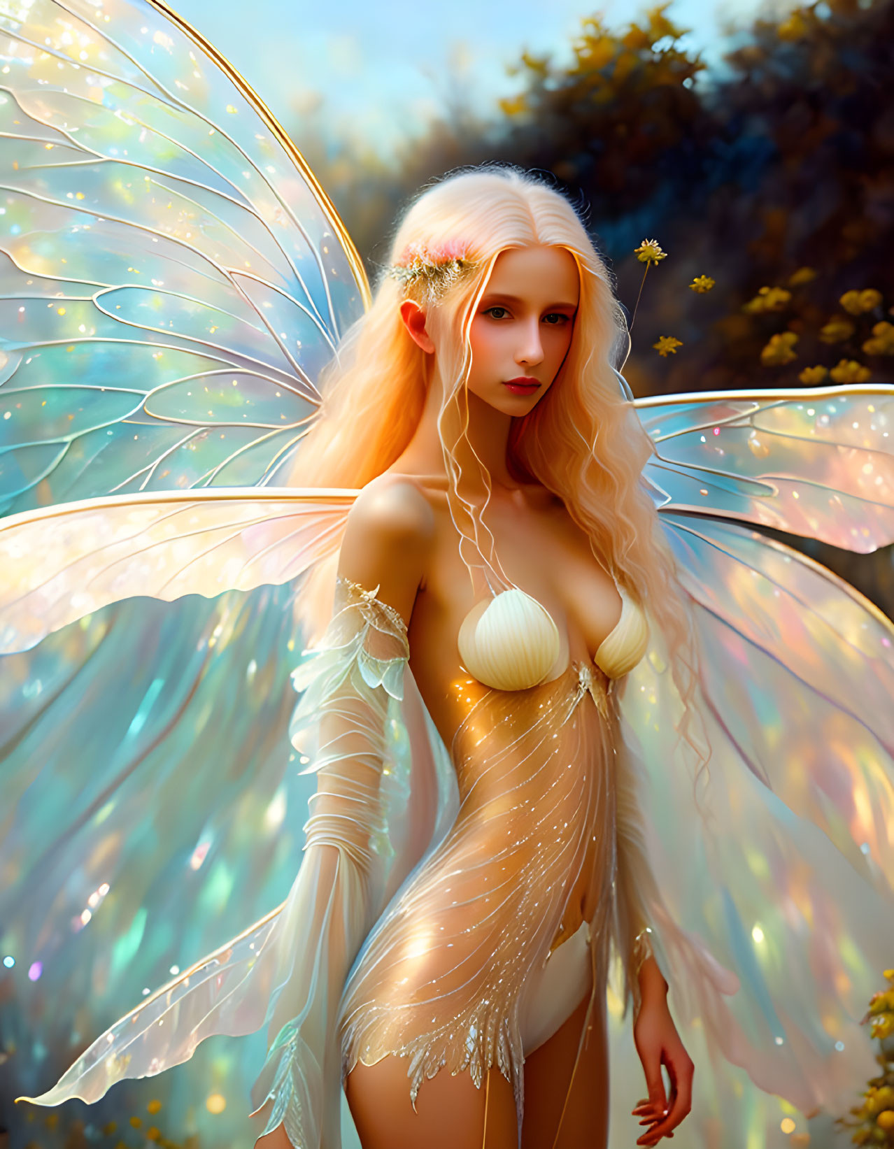 Woman blond Angel