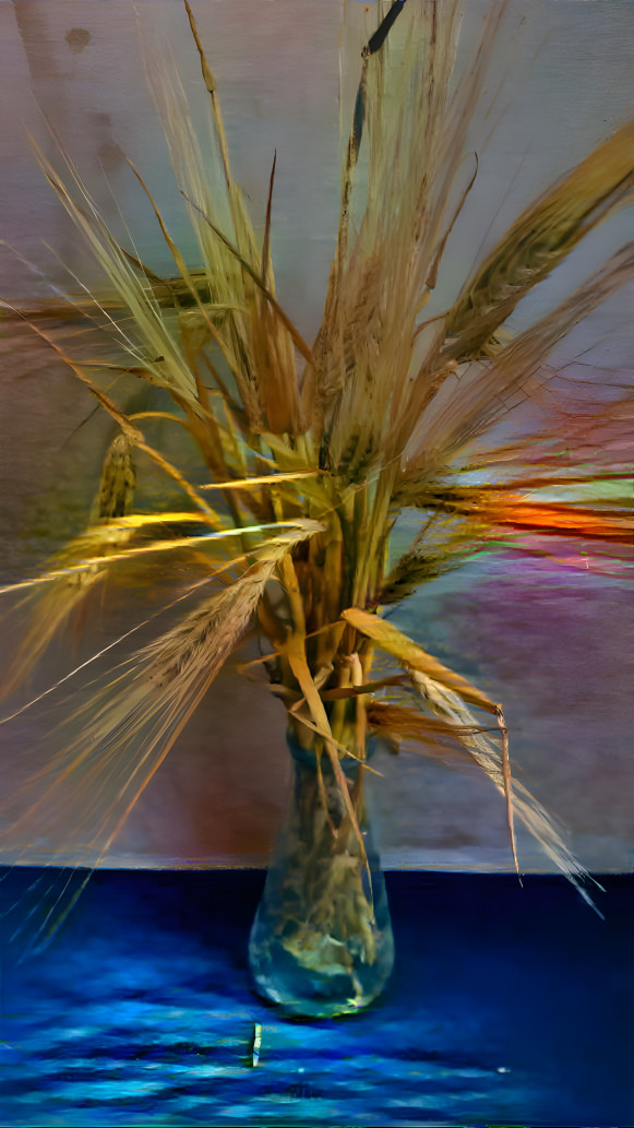 bouquet of colorful wheat branches