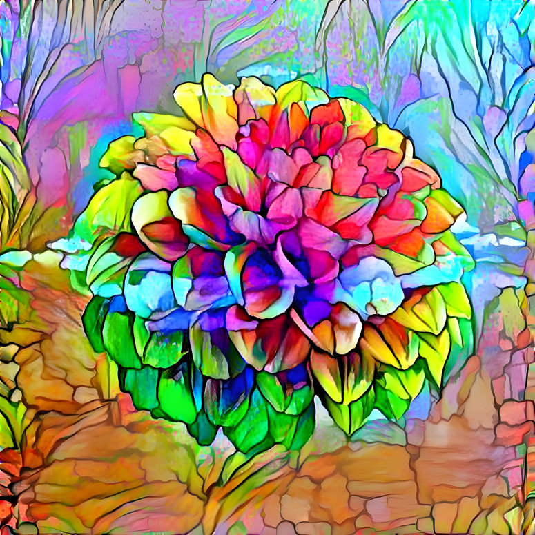 Multicoloured Dahlia