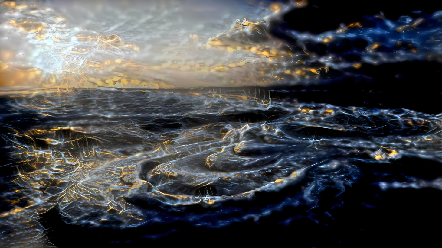 Fractal Sea Meets Fractal Sun-Sight