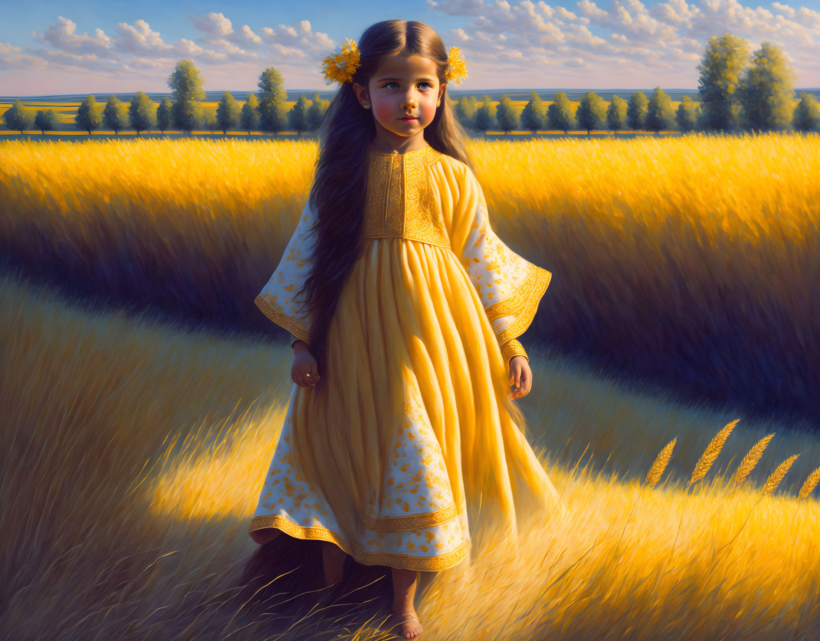 a girl in the field