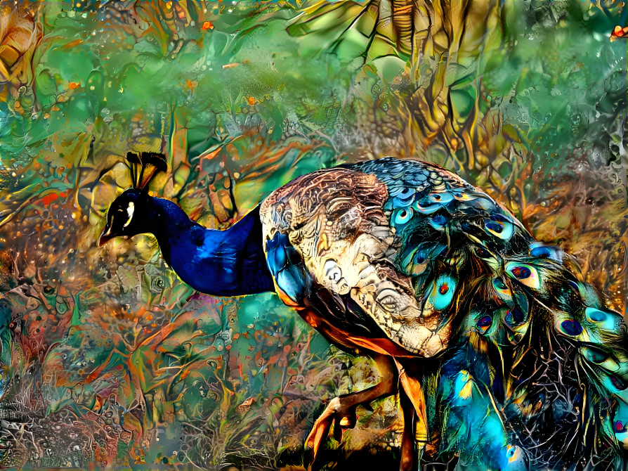 a peacock walk